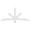 Ekena Millwork Alberta Architectural Grade PVC Gable Bracket, 72"W x 33"H x 2"D x 4"F, 11/12 Pitch GBP072X33X0204ALB00 - alternate 4
